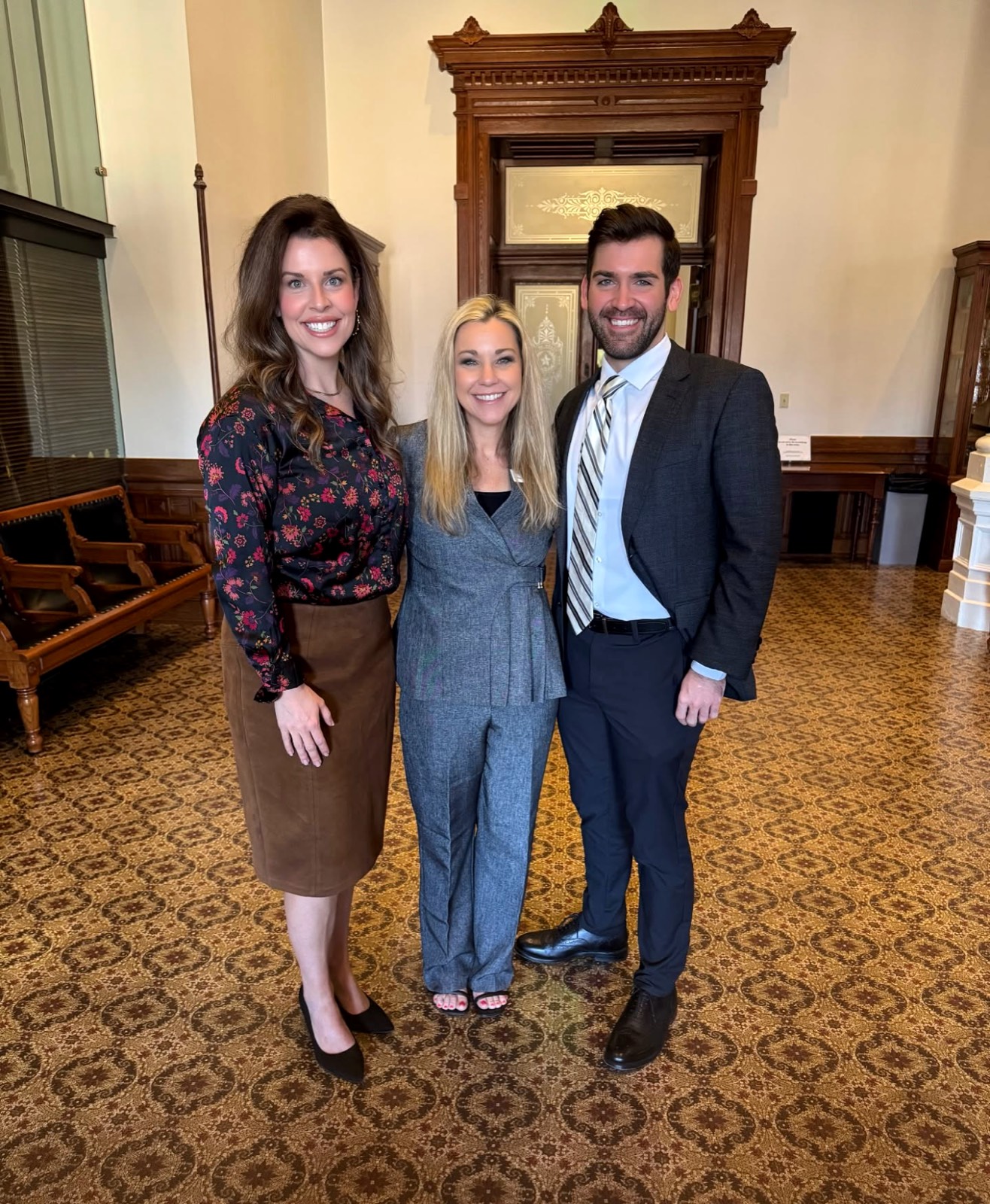 Jacob Kirksey with colleagues at the Texas Capitol